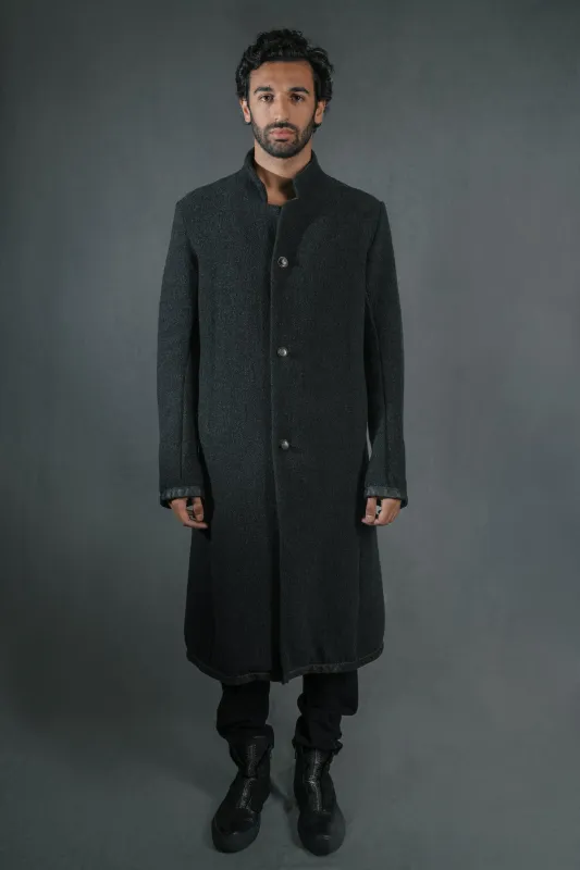 LONG BLAZER LAINE NOIR made by Isaac Sellam