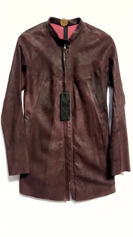 AMBITIEUSE SEAMLESS STRETCH LEATHER  BORDEAUX sold by Isaac Sellam