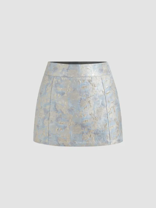 Low Rise Abstract Zipper Mini Skirt sold by Cider
