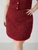 Tweed Middle Waist Mini Skirt Curve & Plus sold by Cider