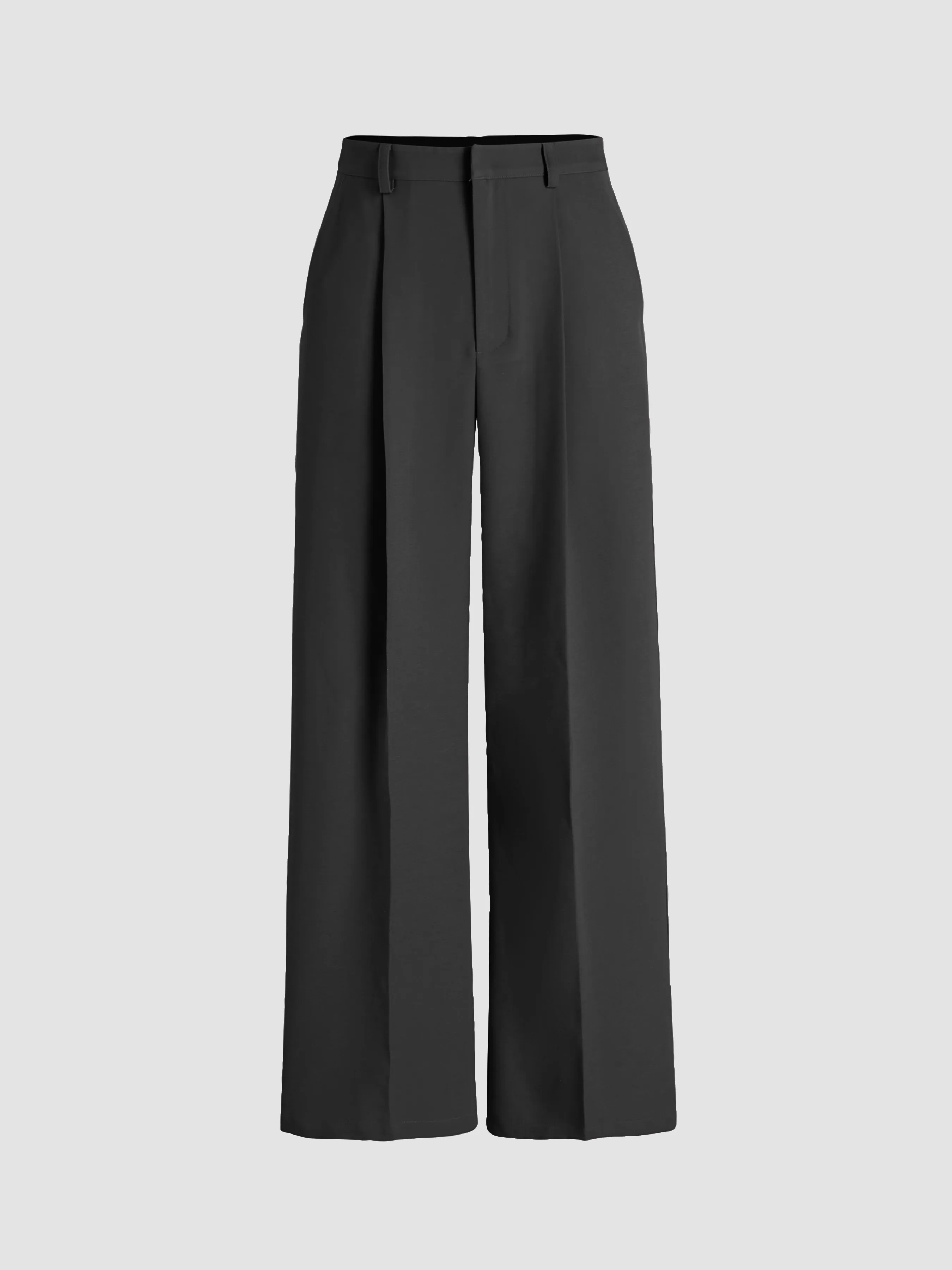Petite High Waist Pleated Wide Leg Pants sold by Cider