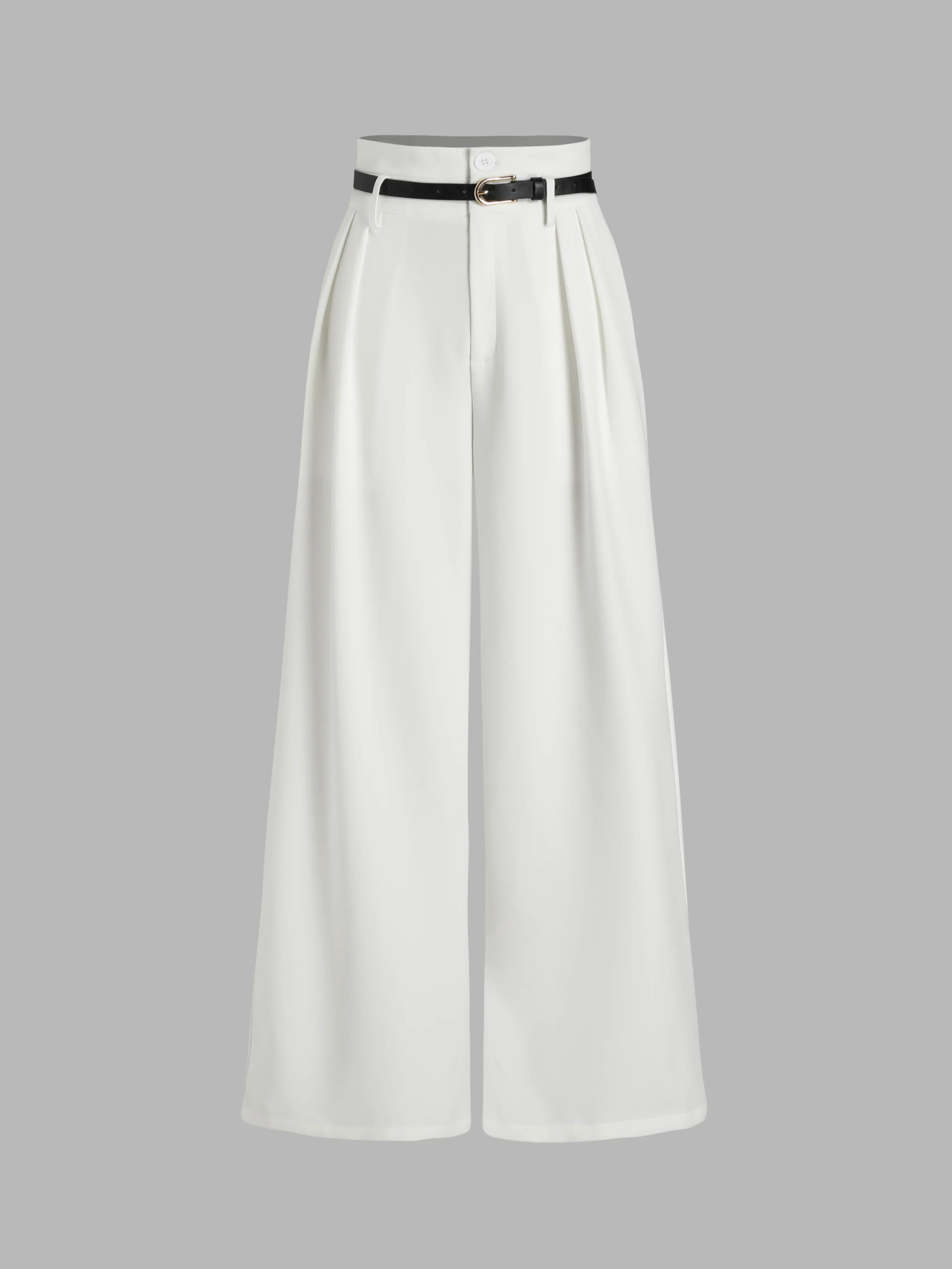 Belted Pleated Wide Leg Trousers sold by Cider