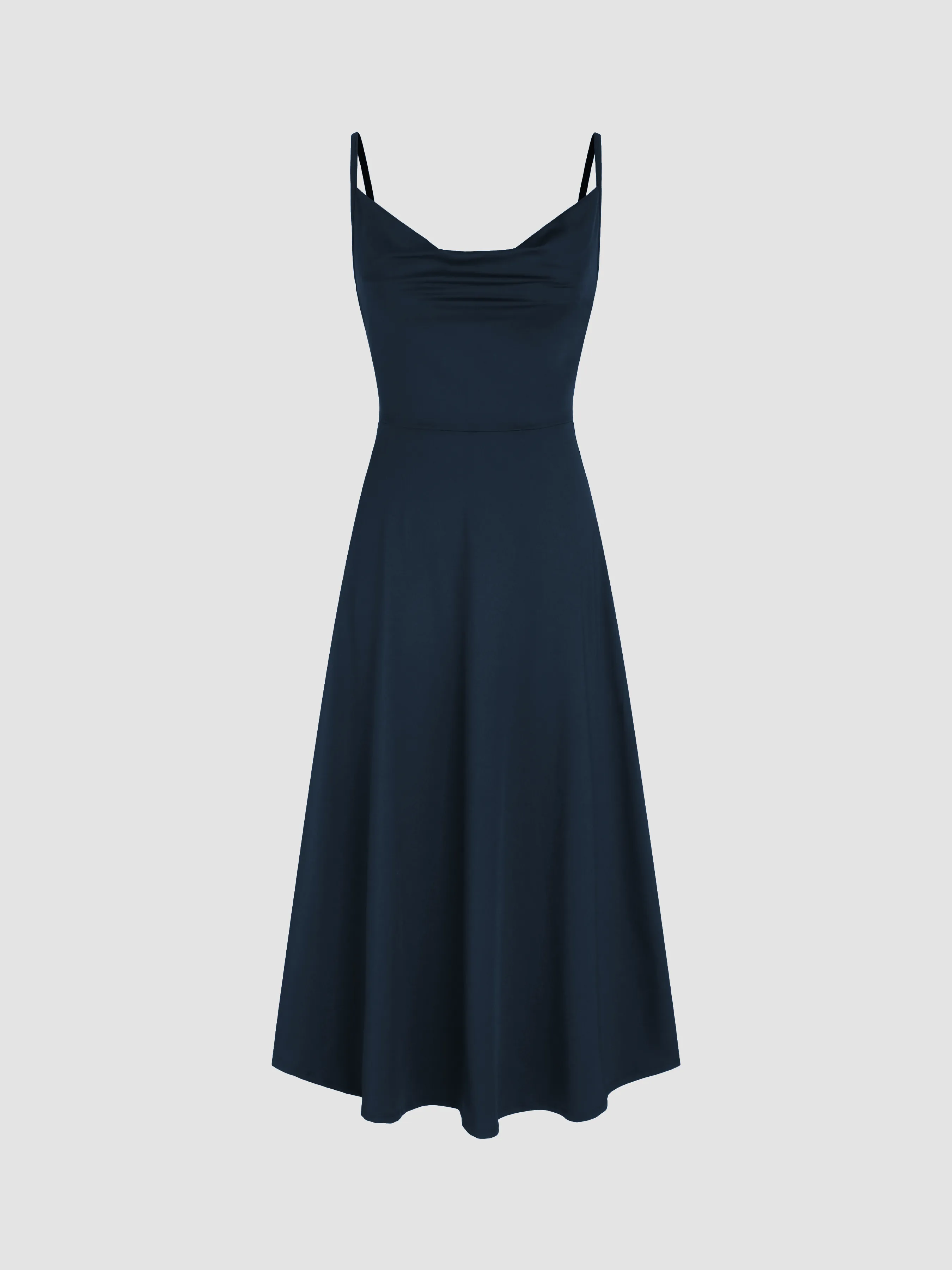 Cowl Neck Solid Ruched Maxi Dress sold by Cider