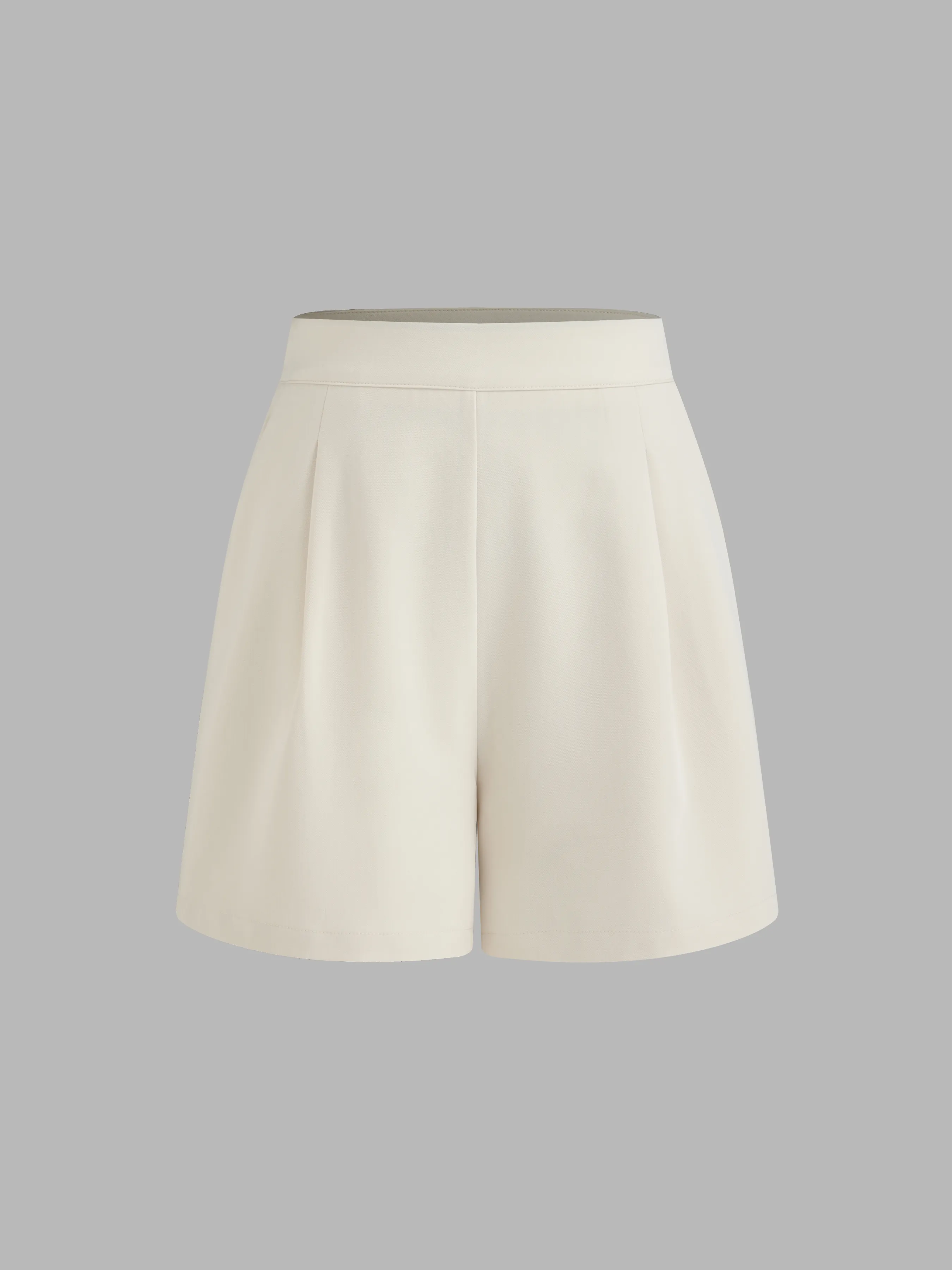 Woven Mid Rise Solid Pocket Shorts sold by Cider