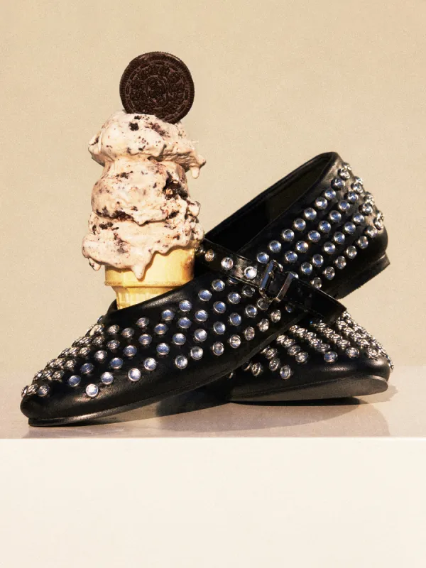 CRYSTAL-EMBELLISHED BALLET FLATS sold by Cider
