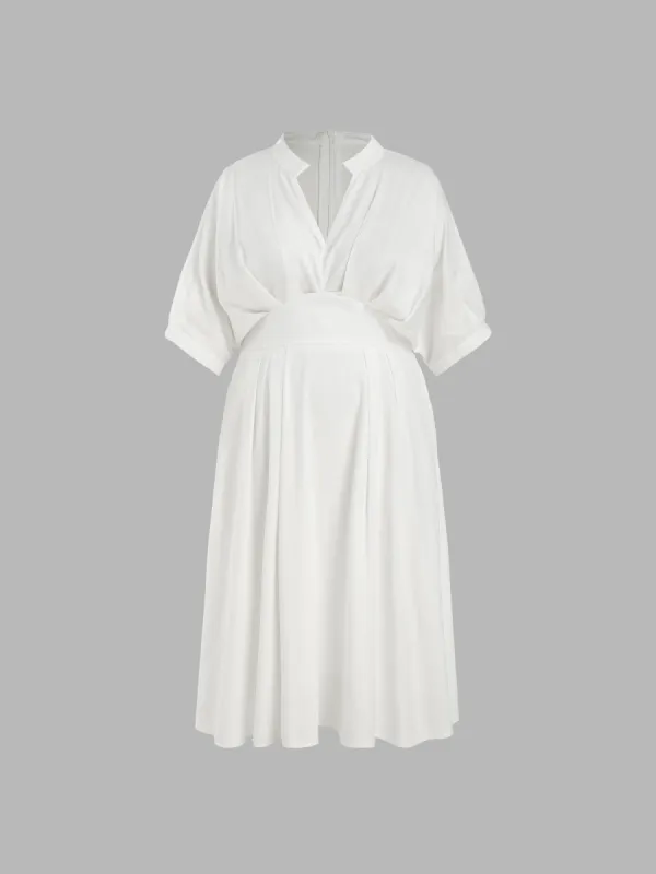 V-neck Ruched Ruffle Maxi Dress Curve & Plus sold by Cider