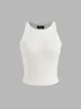 Cotton-blend Round Neckline Solid Tank Top sold by Cider