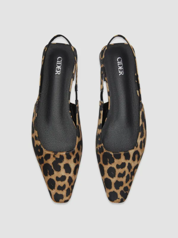 LEOPARD PRINT SLINGBACK FLATS sold by Cider