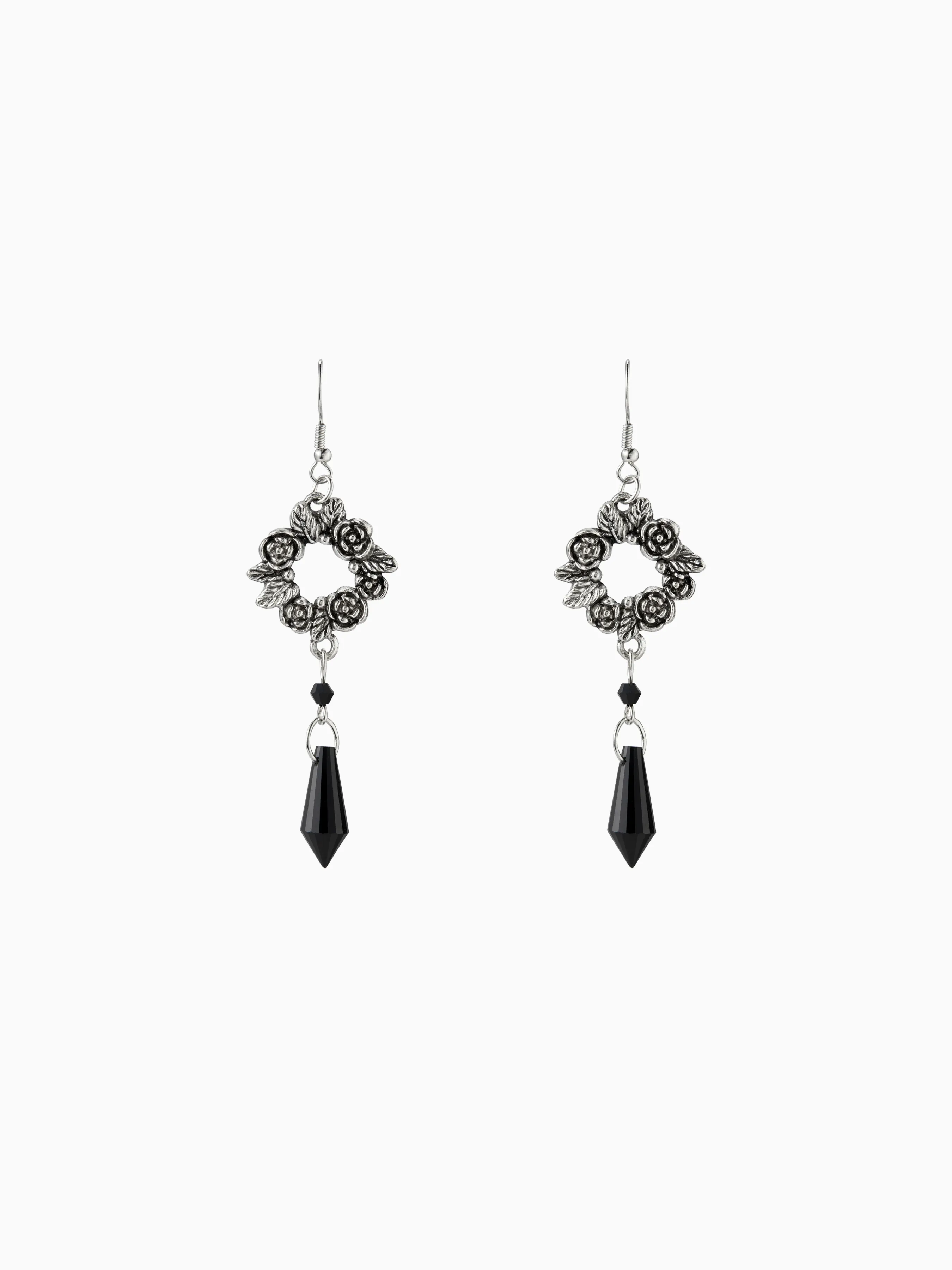 ROSE & CRYSTAL DROP EARRINGS sold by Cider