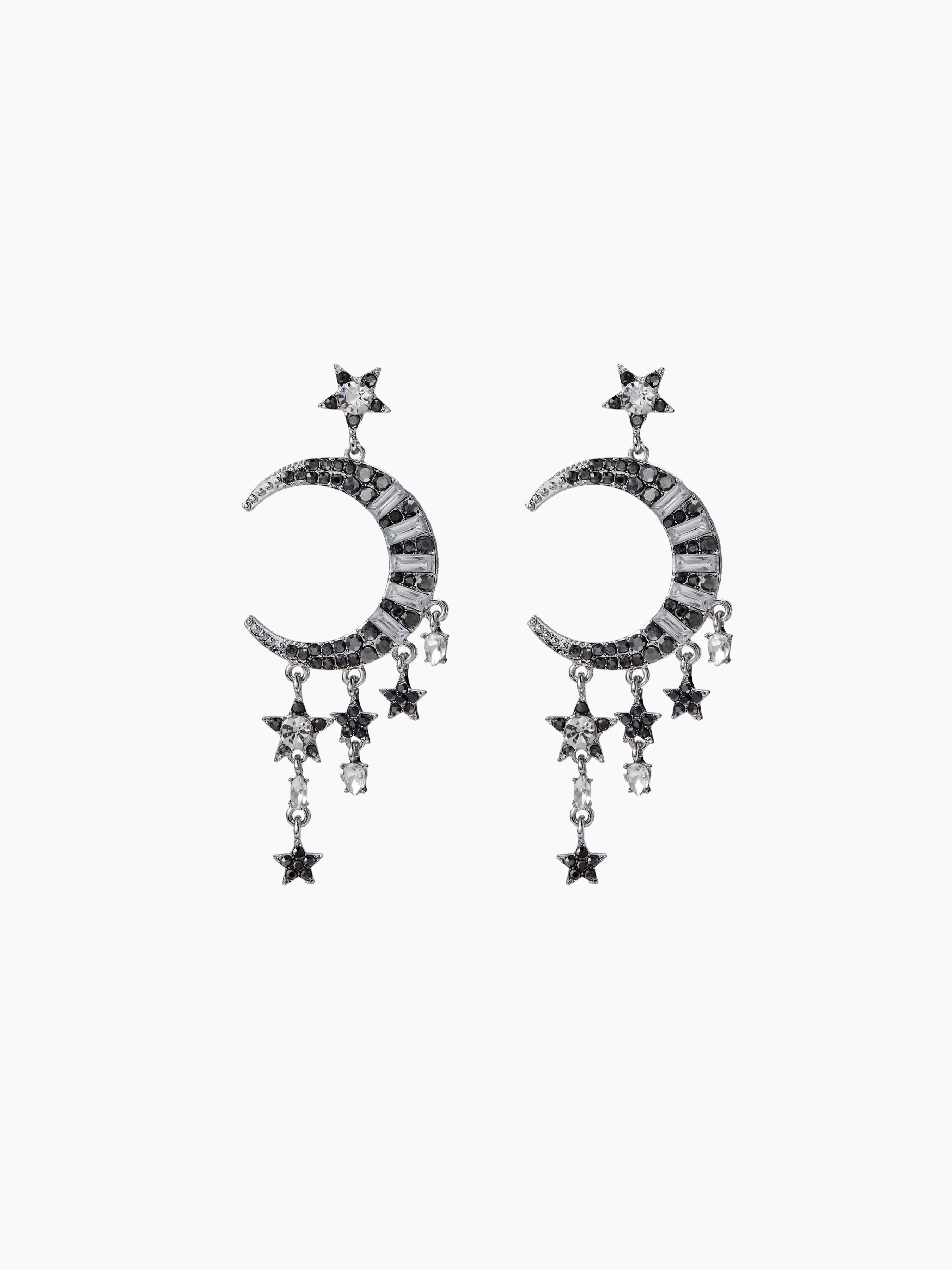 RHINESTONE DECOR STAR & MOON DROP EARRINGS sold by Cider