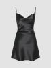 Solid Satin Cowl Neck Cami Mini Dress sold by Cider
