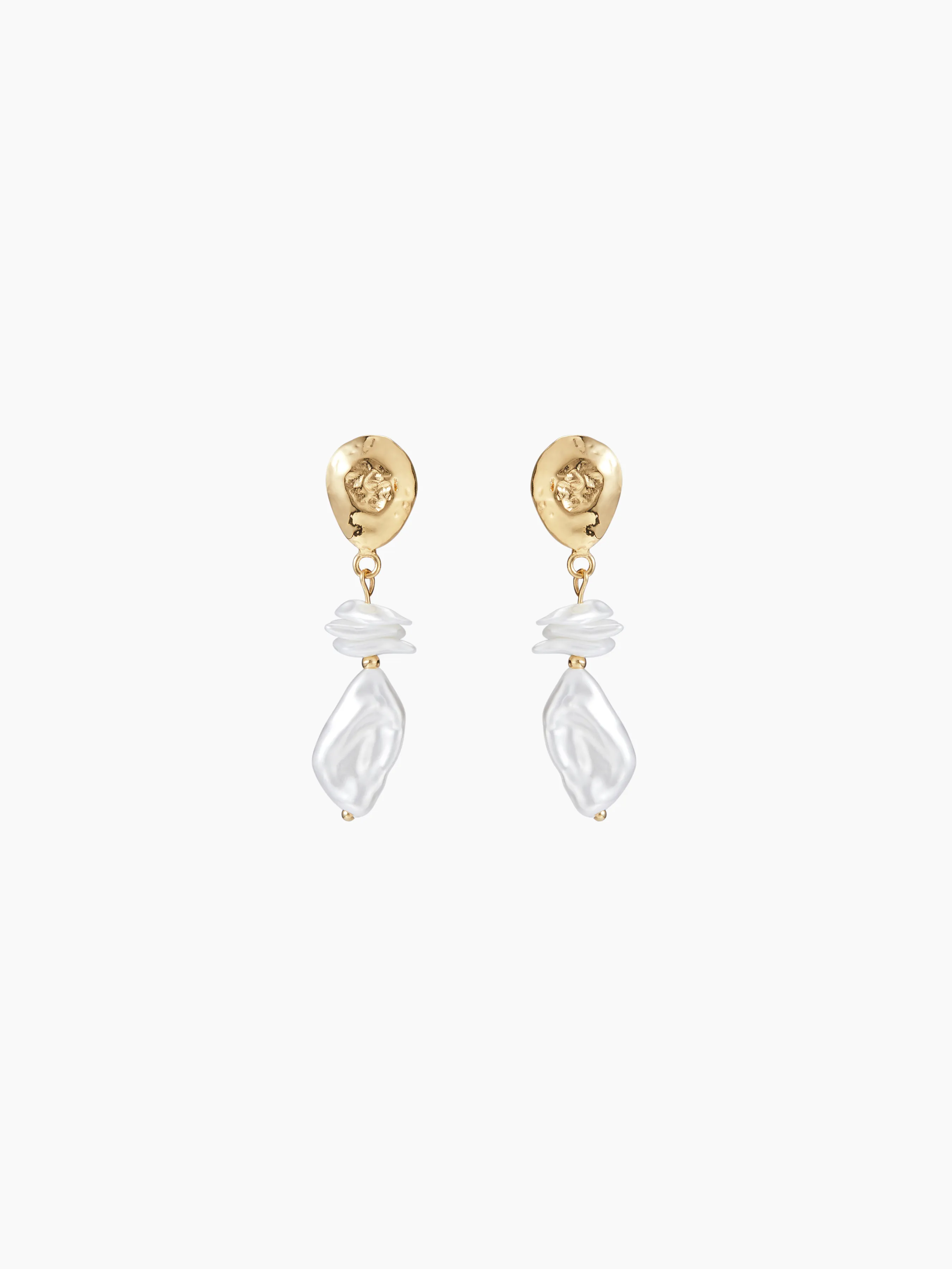 FAUX BAROQUE PEARL DROP EARRINGS sold by Cider