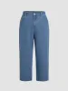 Denim High Waist Pocket Tapered Jeans Curve & Plus sold by Cider