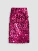 Sequin Mid Waist Split Midi Skirt sold by Cider