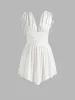 Solid Satin Ruched Mini Dress sold by Cider