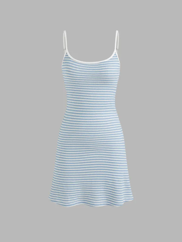 Scoop Neckline Striped Cami Mini Dress sold by Cider