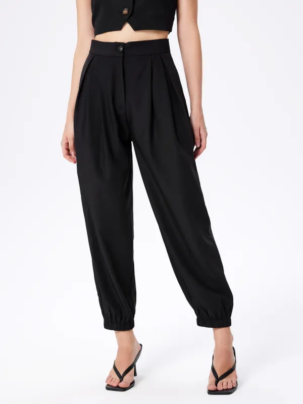 Solid High Waist Jogger Pants sold by Cider