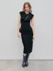 Round Neckline Ruched Midi Dress sold by Cider