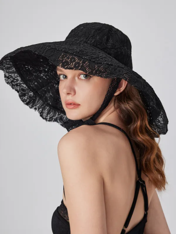 Lace Straw Hat sold by Cider