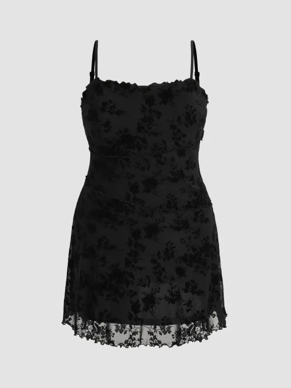 Floral Lace Mini Dress sold by Cider