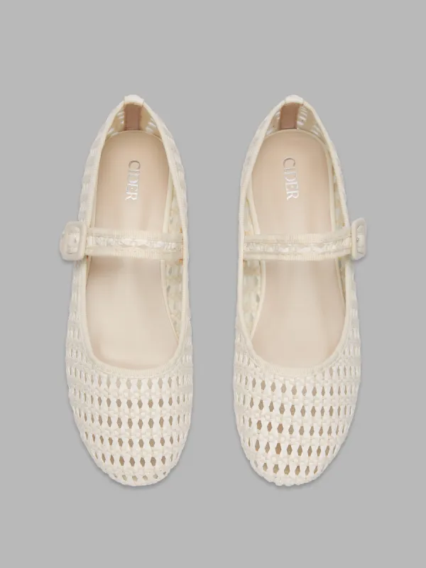 WOVEN MARY JANE FLATS sold by Cider