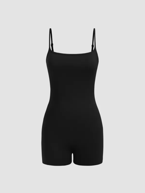 U-neckline Solid Cami Romper sold by Cider