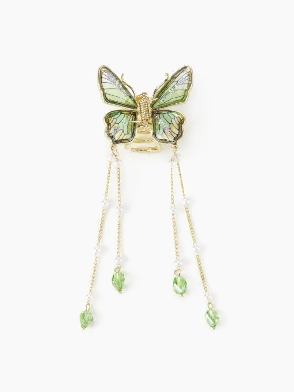 BUTTERFLY TASSEL HAIR CLAW sold by Cider