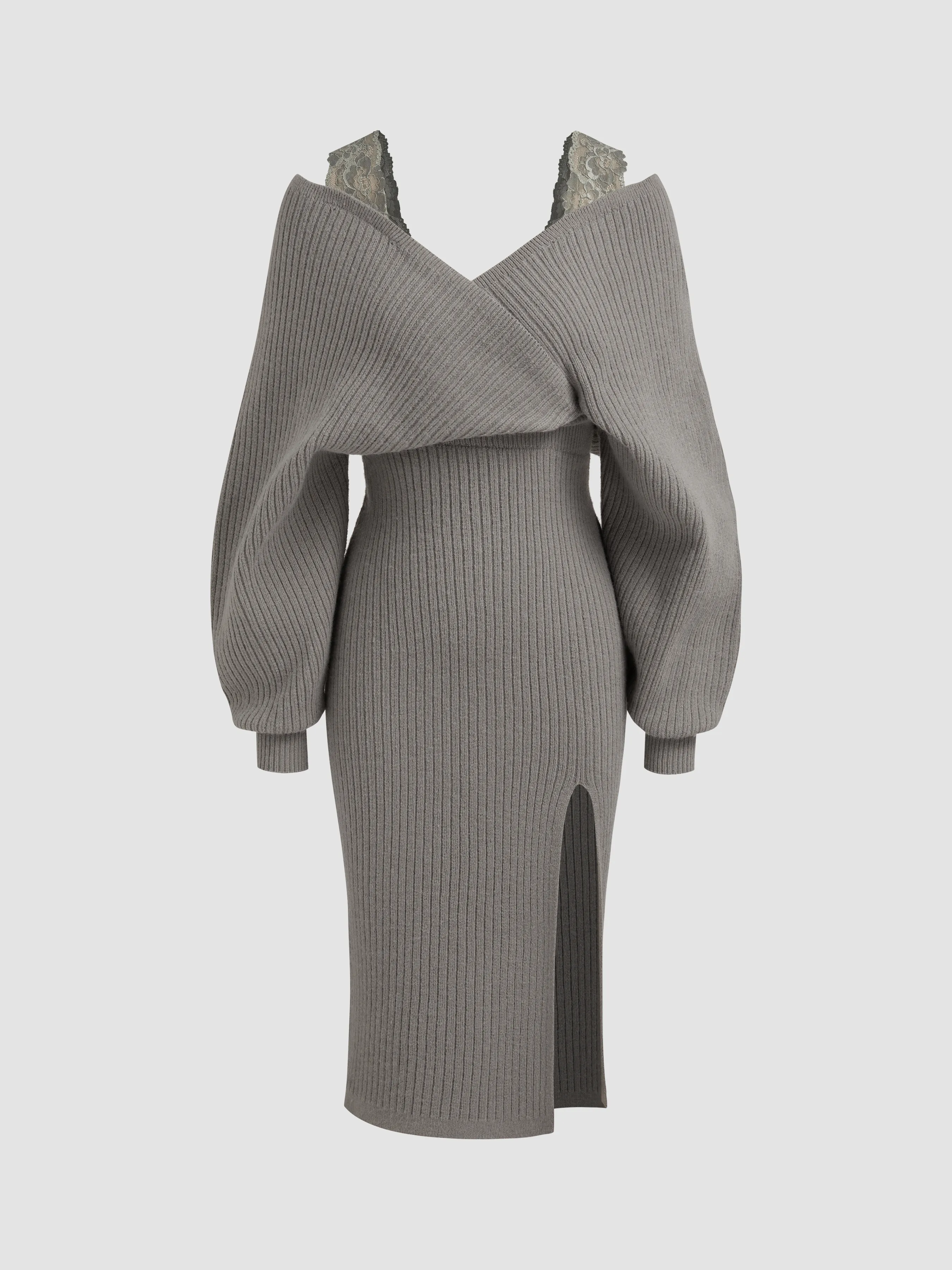 メルトザレディ wzip offshoulder knit dress メルトザレディ wzip offshoulder knit dress