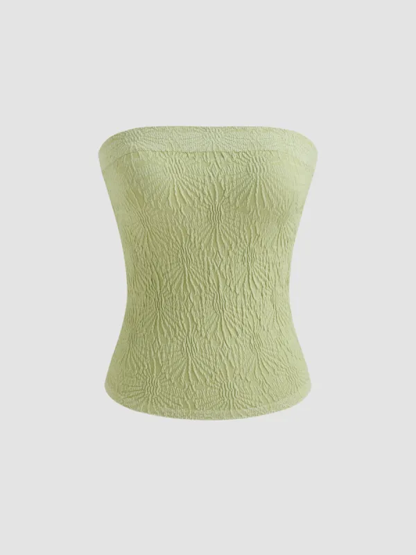 Seamless Floral Texture Crop Tube Top sold by Cider