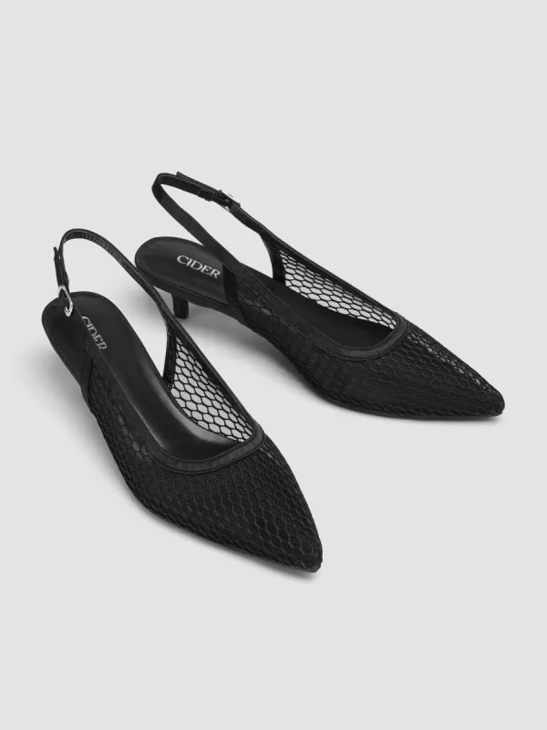 MESH SLINGBACK HEELS sold by Cider