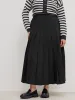 Mid Rise Solid Pleated Maxi Skirt Curve & Plus sold by Cider