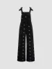 Velvet Floral Knotted Straight Leg Jumpsuit sold by Cider