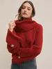 Seeing Red Oversized Turtleneck Sweater sold by Cider