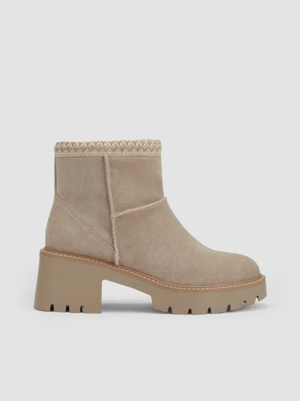 SUEDE CHUNKY HEEL ANKLE BOOTS sold by Cider