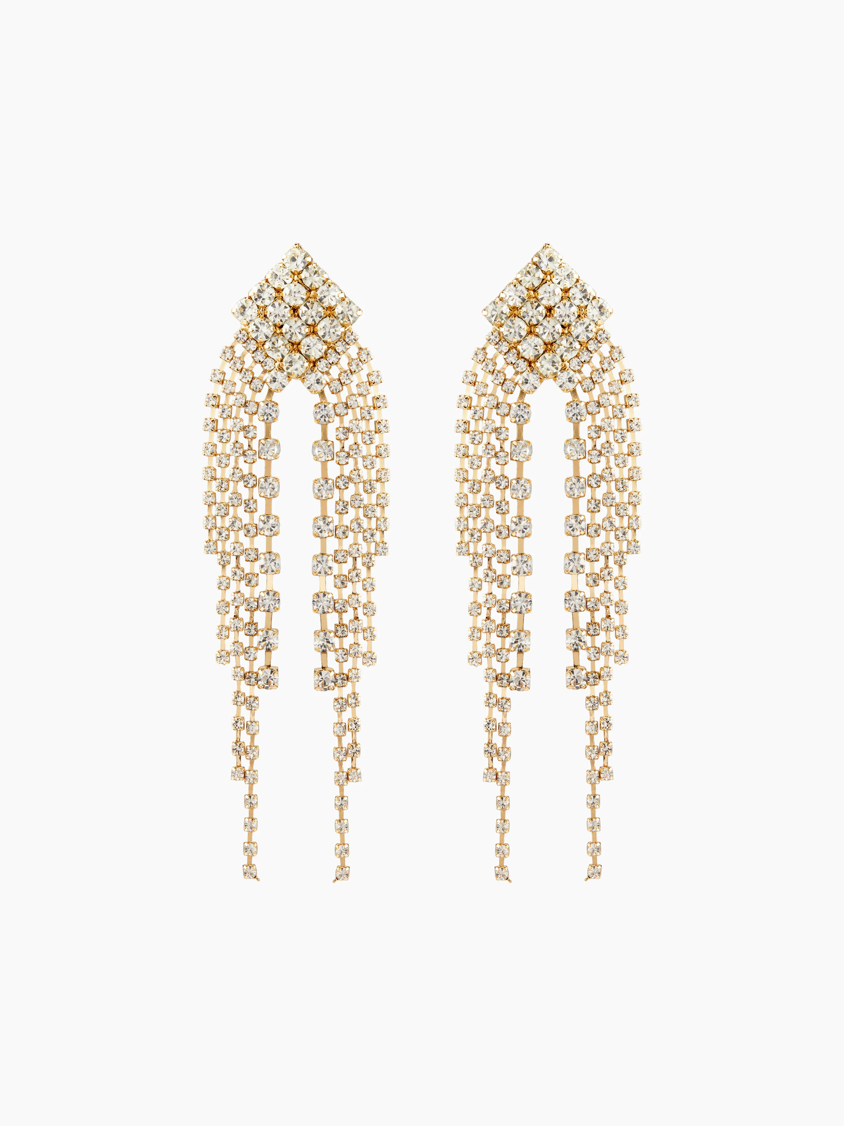 RHINESTONE DECOR TASSEL DROP EARRINGS sold by Cider