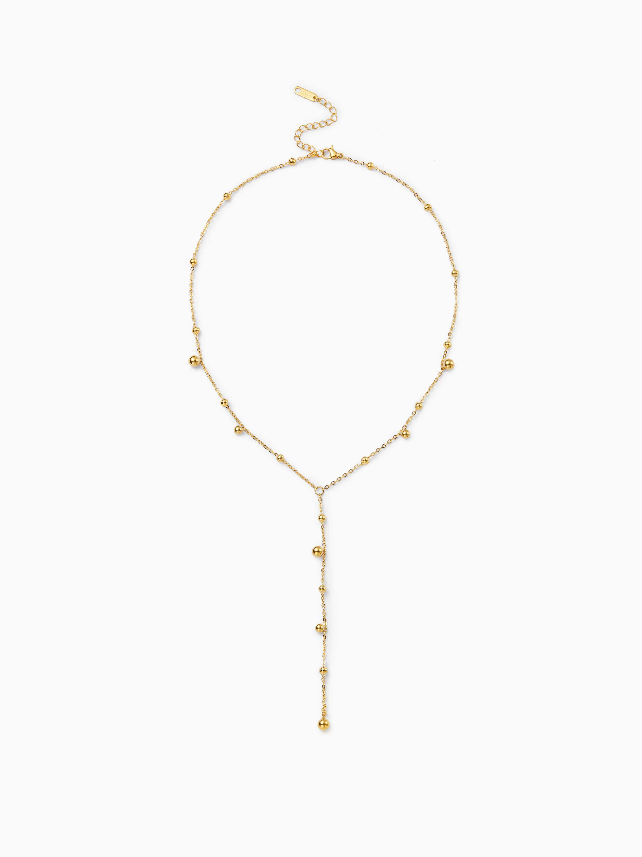 ROUND BEADED Y-SHAPED LONG NECKLACE sold by Cider