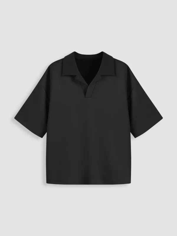 Terry Collar Solid Oversized Sweatshirt sold by Cider