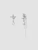 RHINESTONE DECOR MOON & STAR STUD EARRINGS sold by Cider