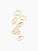 6PCS GEMSTONE & WAVE & TWIST & KNOT RING sold by Cider