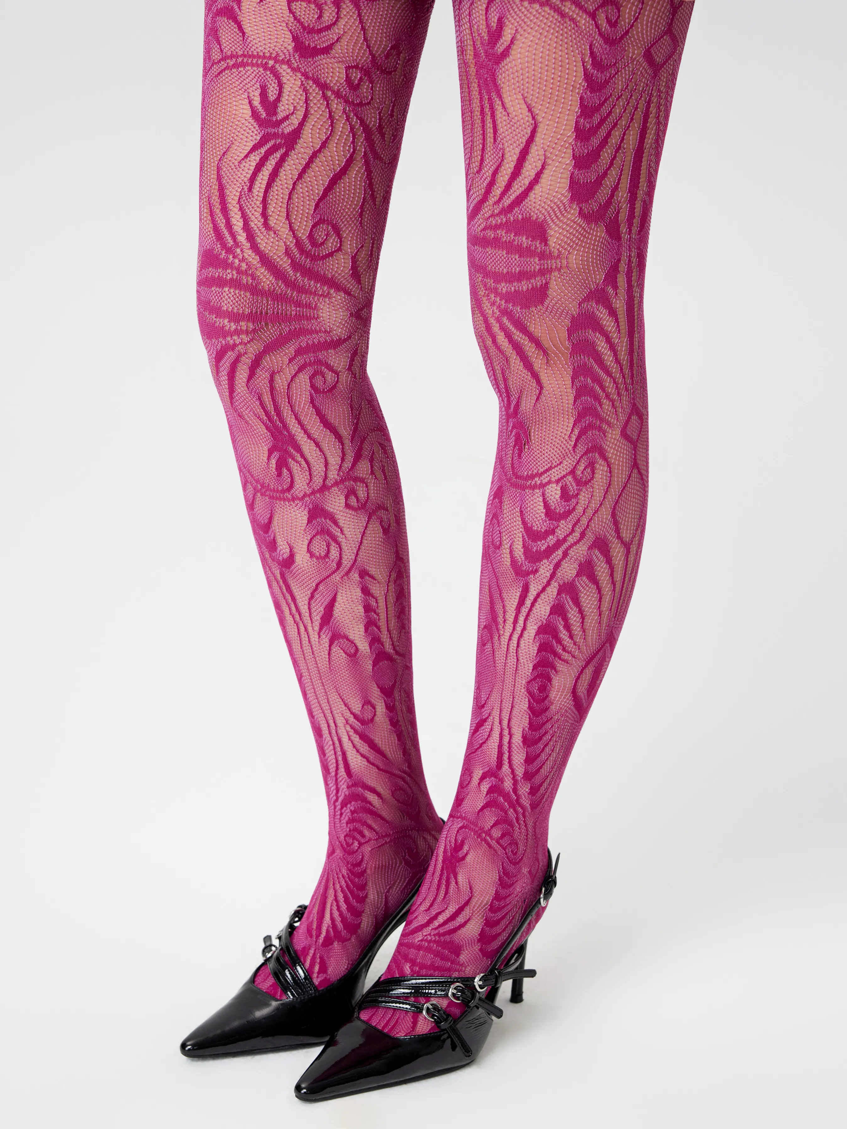 Floral Fishnet Tights sold by Cider