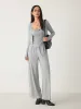 3pcs Solid Ruched Tank Top & Cardigan & Pants Set sold by Cider