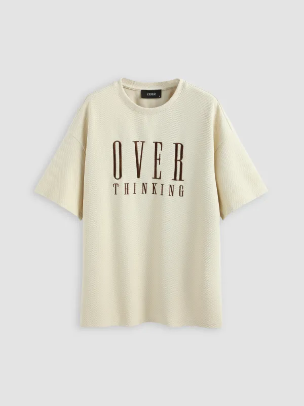 Over Thinking Oversized Graphic Tee sold by Cider