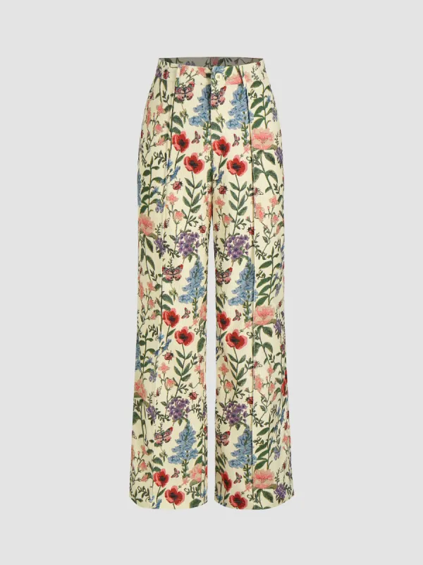 Floral Print Long Trousers sold by Cider