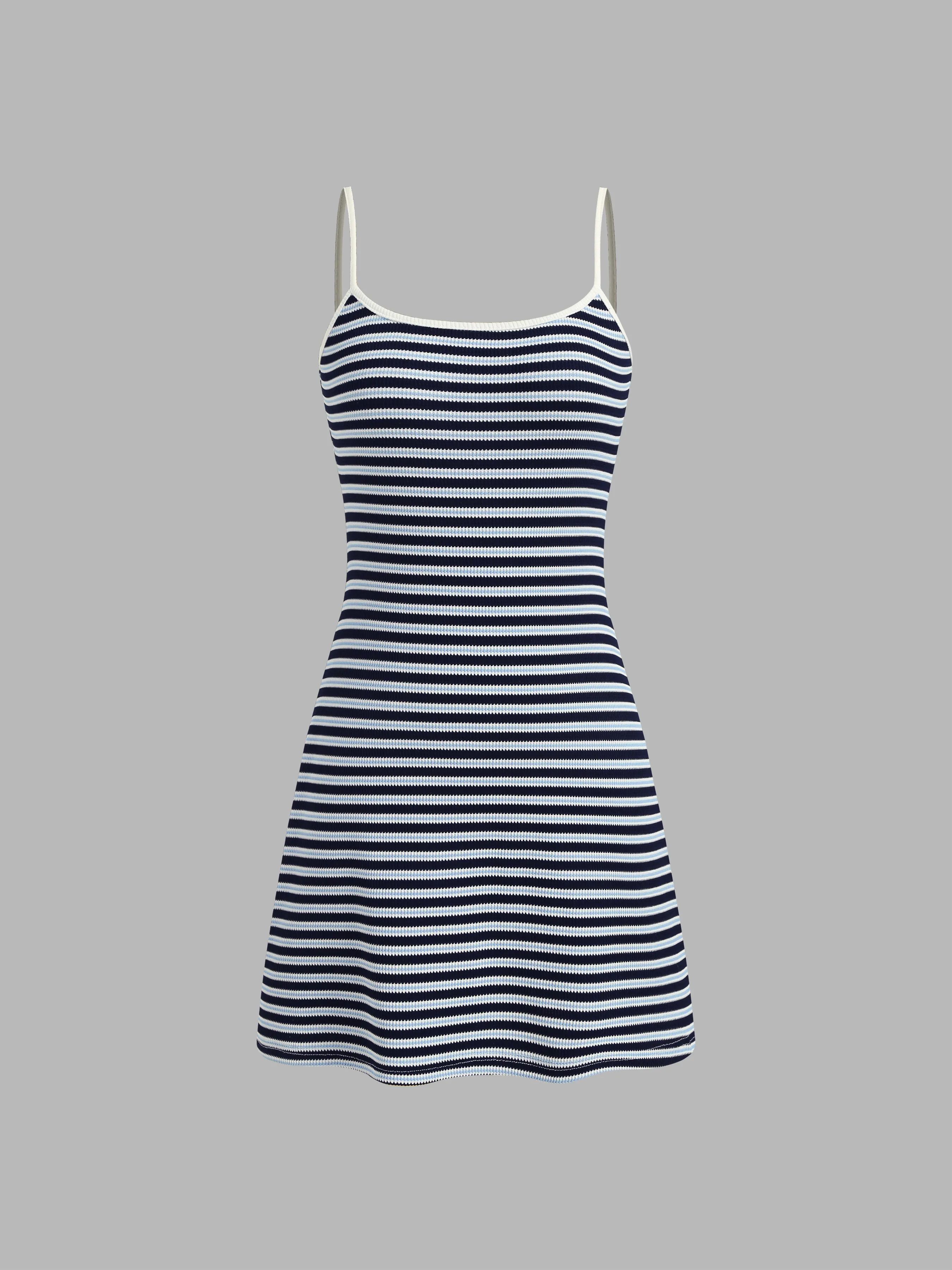 Scoop Neckline Striped Mini Dress sold by Cider
