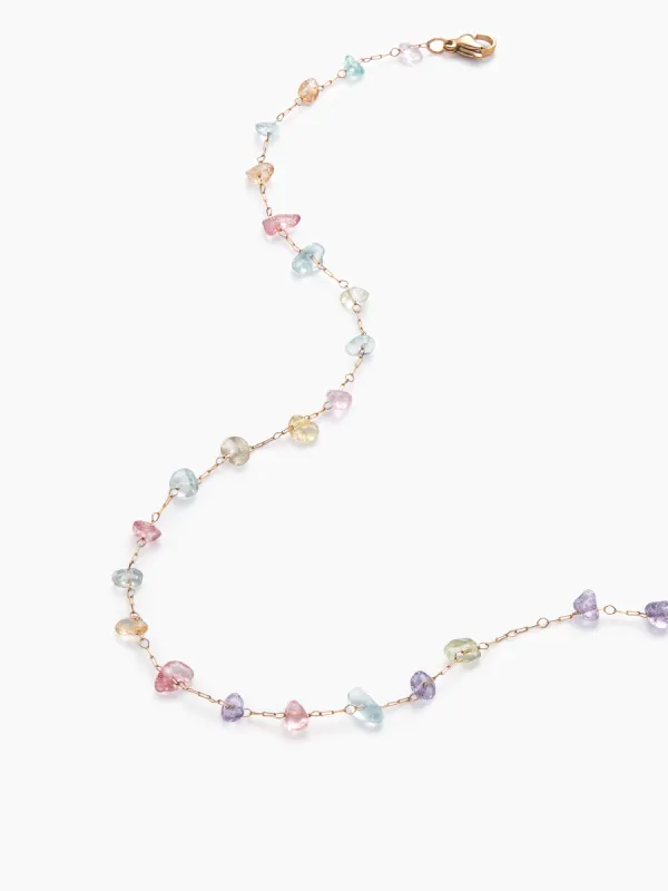 Colorful Crystal Beaded Necklace sold by Cider