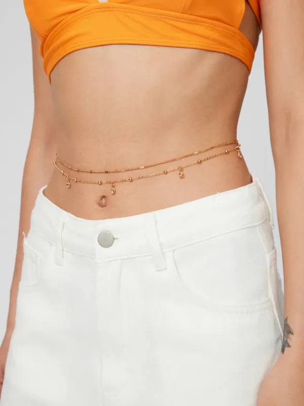 RHINESTONE WAIST CHAIN sold by Cider