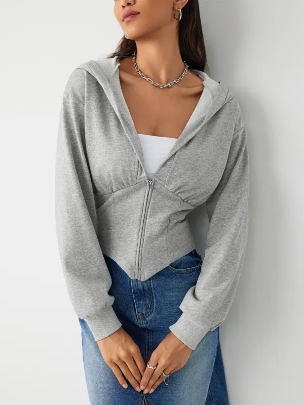 Solid Hooded Corset Hoodie made by Cider