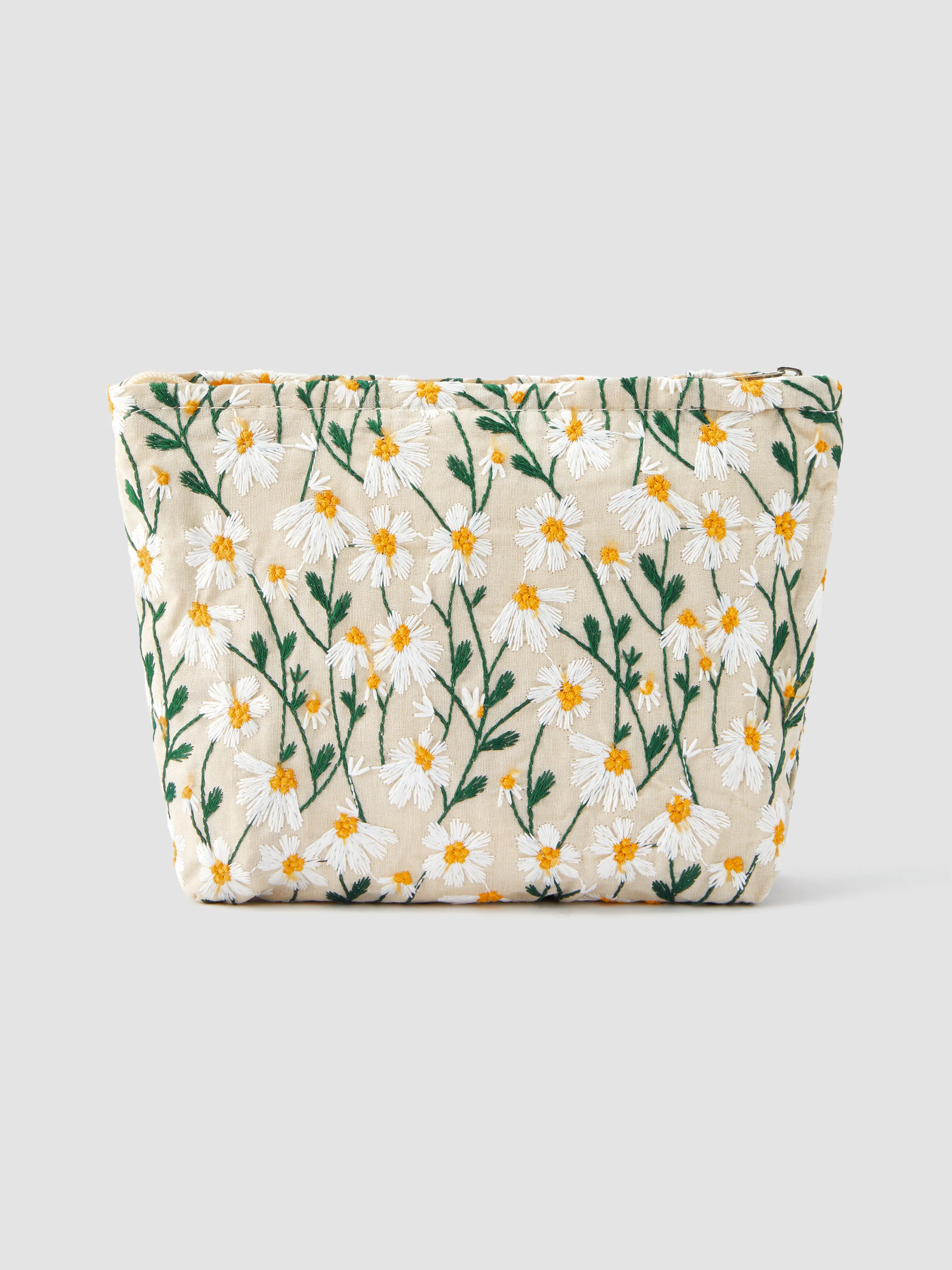 DAISY EMBROIDERED MAKEUP BAG sold by Cider