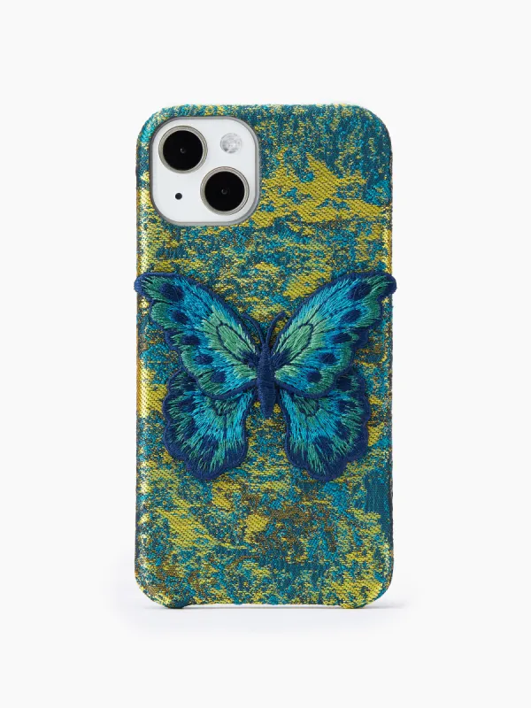 BUTTERFLY EMBROIDERED PHONE CASE sold by Cider