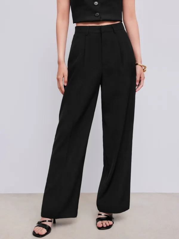 High Waist Pleated Wide Leg Pants sold by Cider